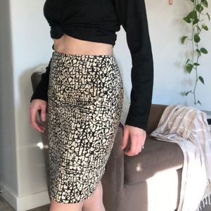 Marisa Christina Pencil Skirt Black Structured Skirt Fitted Size 4